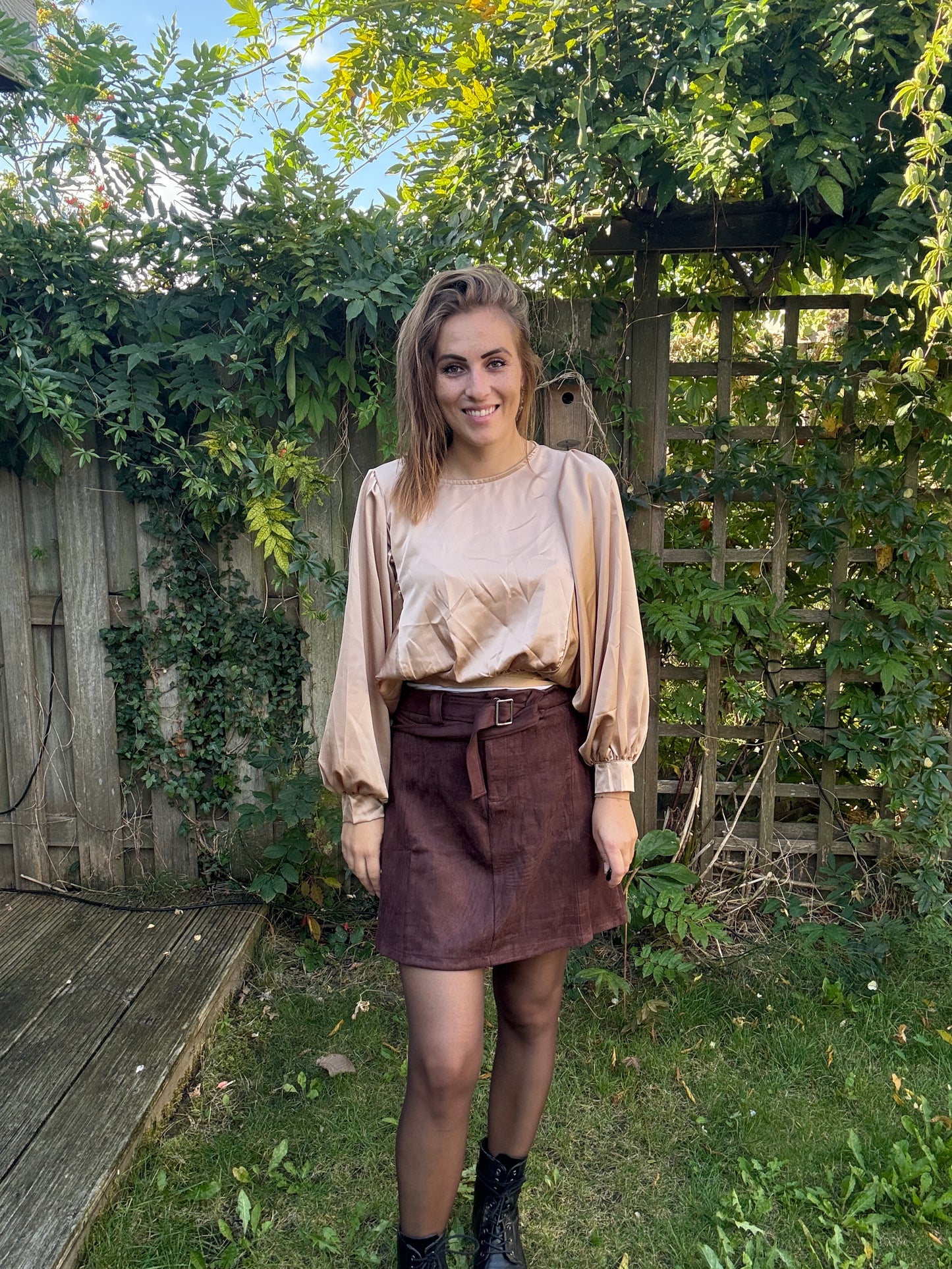 Blouse champagne.