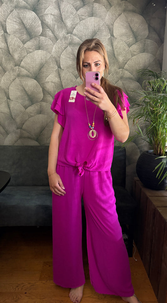 set magenta met ketting