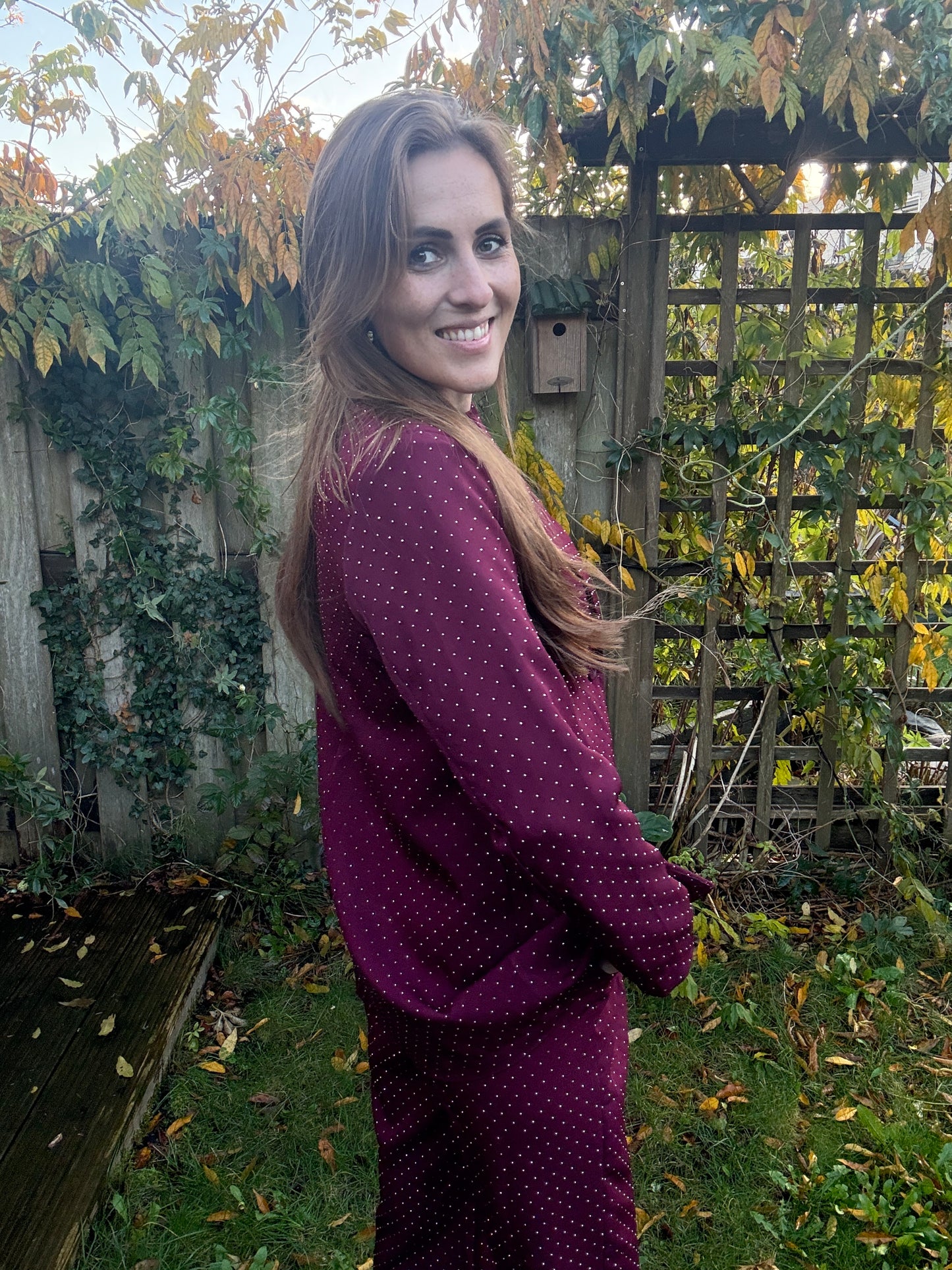 Glitter colbert rood